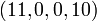 (11,0,0,10)