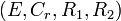 (E,C_r,R_1,R_2)